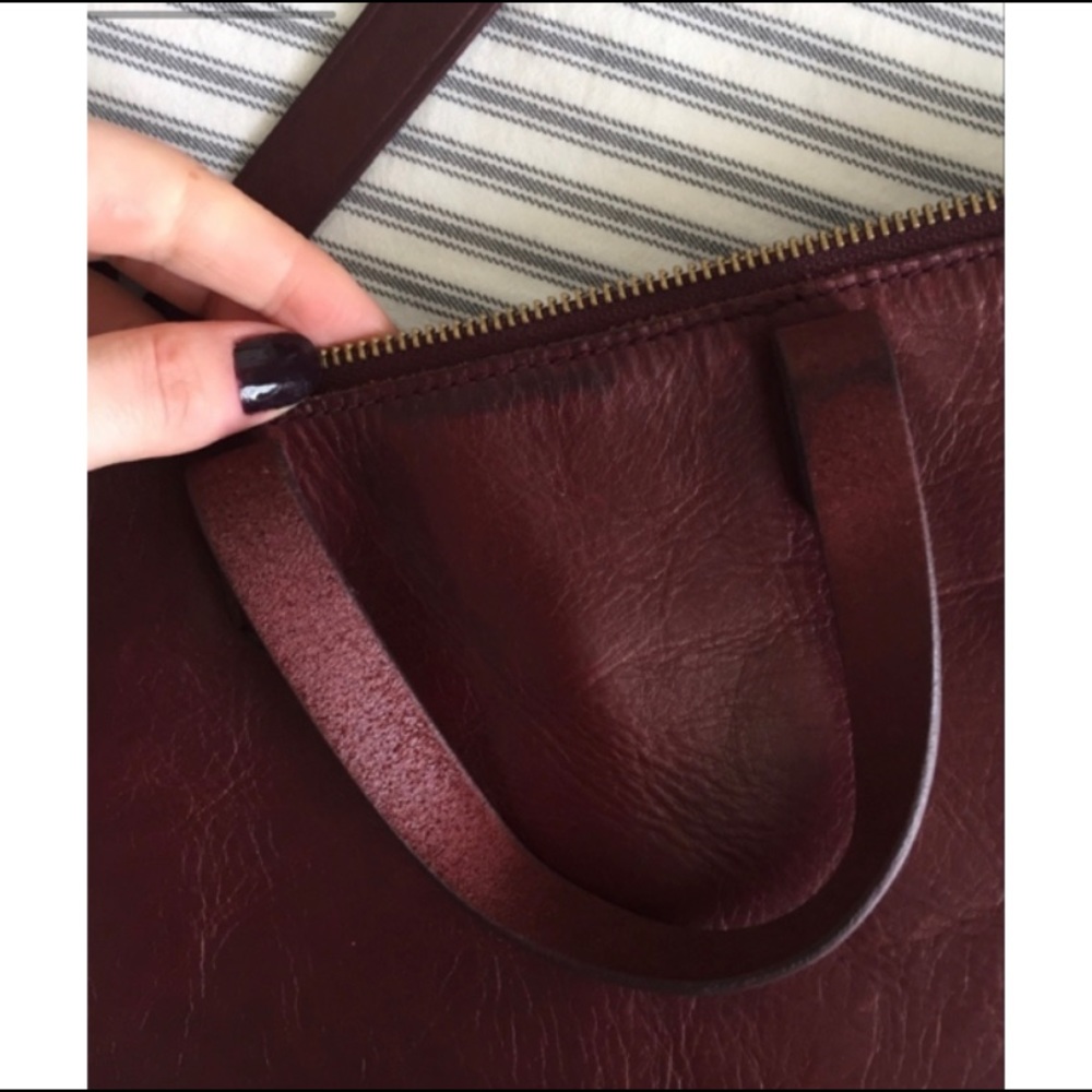 Madewell mini transport tote dark cabernet - Picture 4 of 7